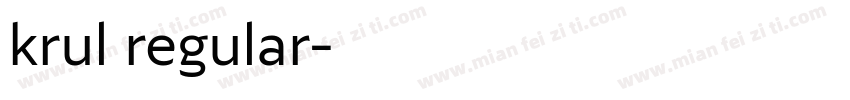krul regular字体转换